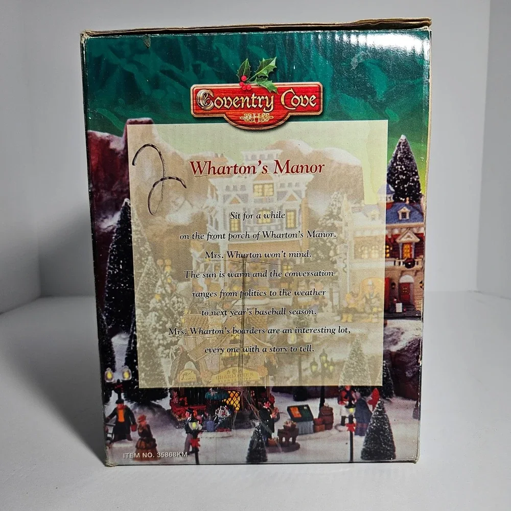 Lemax Coventry Cove Whartons Manor Porcelain Lighted House 2003 Village Decor